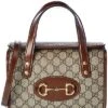 Gucci Horsebit 1955 Mini GG Supreme Canvas & Leather Top Handle Bag Women