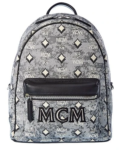MCM Stark Vintage Jacquard Monogram Canvas & Leather Backpack Women 1 MCM Stark Vintage Jacquard Monogram Canvas & Leather Backpack Women