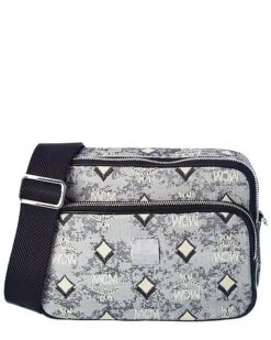MCM Klassik Vintage Jacquard Monogram Canvas & Leather Crossbody Women