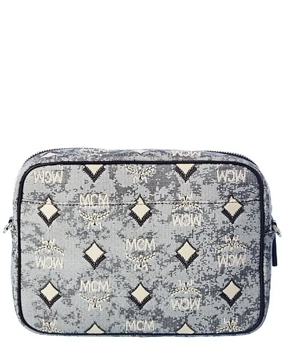 MCM Klassik Vintage Jacquard Monogram Canvas & Leather Crossbody Women 2 MCM Klassik Vintage Jacquard Monogram Canvas & Leather Crossbody Women - Image 2