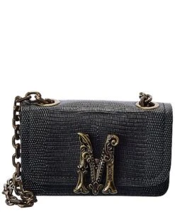 MOSCHINO M Logo Embossed Leather Crossbody Women