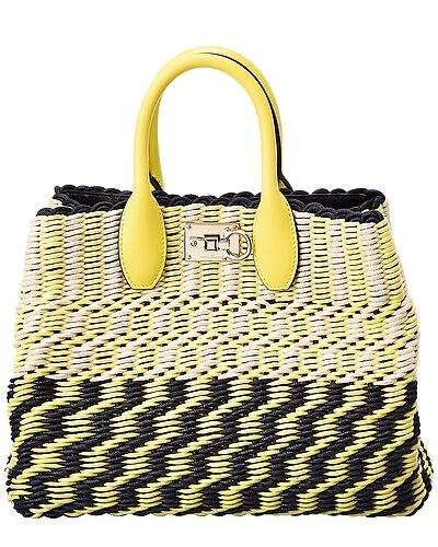 Salvatore Ferragamo Udio Woven Satchel Women 1 Salvatore Ferragamo Udio Woven Satchel Women