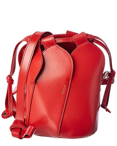 Chloé Tulip Mini Leather Bucket Bag Women 1 Chloé Tulip Mini Leather Bucket Bag Women