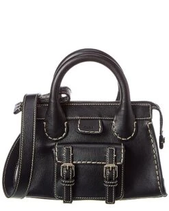 Chloé Edith Mini Leather Satchel Women Nude 15 Chloé Edith Mini Leather Satchel Women Nude -City Bag Corner 1111326648 RLLD black 1