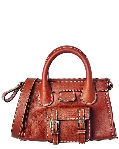 Chloé Edith Mini Leather Satchel Women Nude 9 Chloé Edith Mini Leather Satchel Women Nude - Image 9