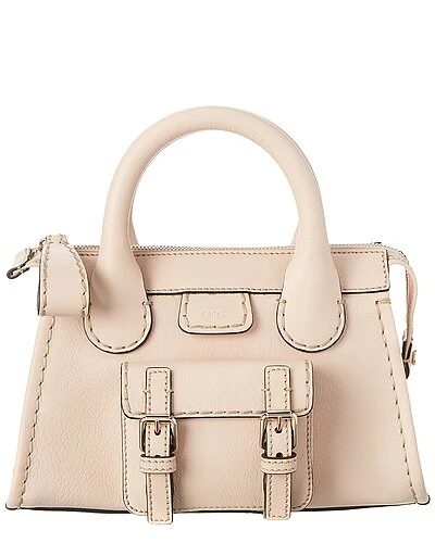 Chloé Edith Mini Leather Satchel Women Nude 6 Chloé Edith Mini Leather Satchel Women Nude - Image 6
