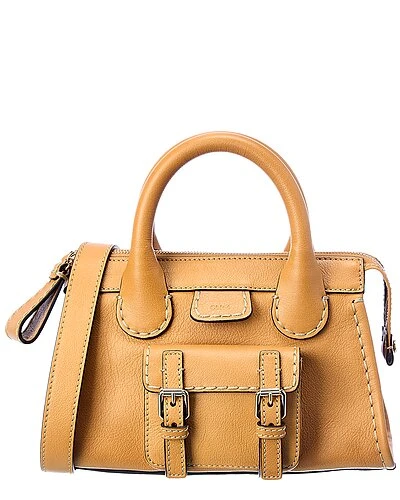 Chloé Edith Mini Leather Satchel Women Nude 5 Chloé Edith Mini Leather Satchel Women Nude - Image 5
