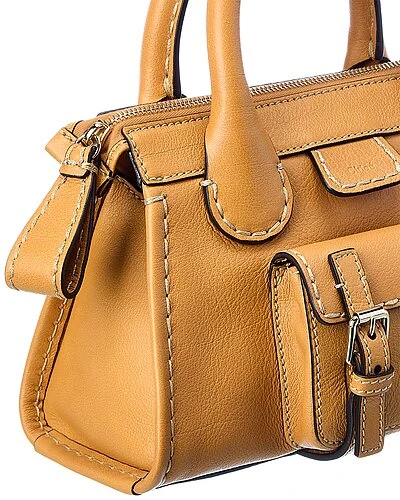 Chloé Edith Mini Leather Satchel Women Nude 3 Chloé Edith Mini Leather Satchel Women Nude - Image 3