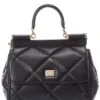 Dolce & Gabbana Quilted Sicily Small Leather Satchel Women