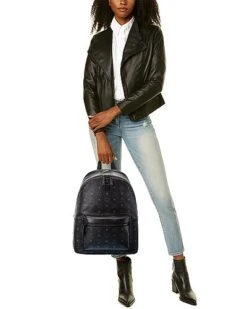 MCM Stark Visetos & Leather Backpack Women -City Bag Corner 1111408381 RLLD 4