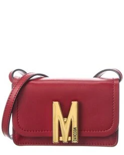 MOSCHINO M Logo Leather Crossbody Women