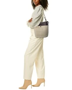 Chloé Key Medium Linen & Leather Bucket Bag Women -City Bag Corner 1111441903 RLLD 4