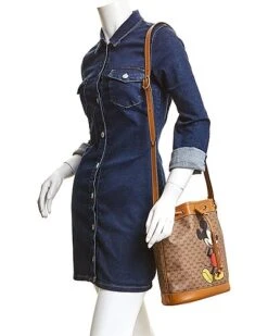 Gucci X Disney Small Canvas & Leather Bucket Bag Women -City Bag Corner 1111449335 RLLD 3