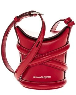 Alexander McQueen The Curve Mini Leather Crossbody Women