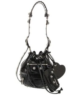 Balenciaga Le Cagole Leather Bucket Bag Women