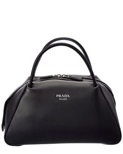 Prada Logo Medium Leather Satchel Women