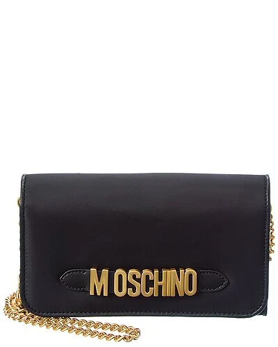 MOSCHINO Logo Canvas Wallet On Chain Women 1 MOSCHINO Logo Canvas Wallet On Chain Women
