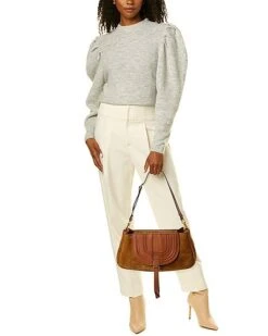 Chloé Marcie Leather & Suede Clutch Women -City Bag Corner 1111485235 RLLD 4