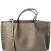 Valentino Rockstud Grainy Leather Tote Women