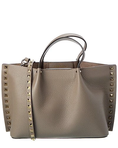 Valentino Rockstud Grainy Leather Tote Women 1 Valentino Rockstud Grainy Leather Tote Women