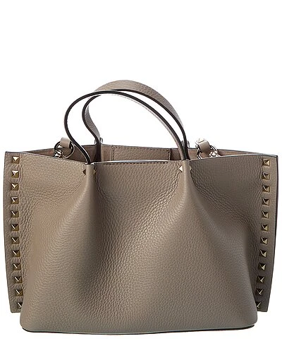 Valentino Rockstud Grainy Leather Tote Women 2 Valentino Rockstud Grainy Leather Tote Women - Image 2