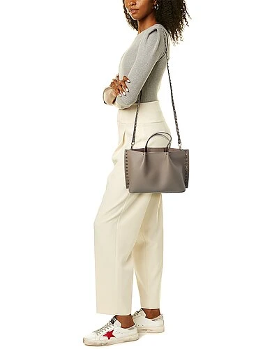 Valentino Rockstud Grainy Leather Tote Women 4 Valentino Rockstud Grainy Leather Tote Women - Image 4