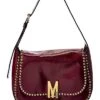 MOSCHINO Padlock Detail Leather Satchel Women