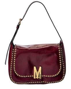 MOSCHINO Padlock Detail Leather Satchel Women