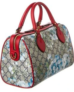 Gucci GG Blooms Supreme Canvas & Leather Satchel Women -City Bag Corner 1111531342 RLLD 3