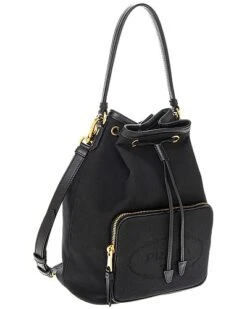 Prada Jacquard Logo Canvas & Leather Bucket Bag Women -City Bag Corner 1111547793 RLLD 3