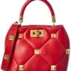 Valentino Roman Stud The Handle Small Leather Shoulder Bag Women