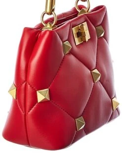 Valentino Roman Stud The Handle Small Leather Shoulder Bag Women 6 Valentino Roman Stud The Handle Small Leather Shoulder Bag Women -City Bag Corner 1111604914 RLLD 3