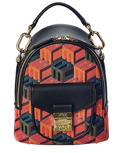 MCM Patricia Monogram Jacquard & Leather Backpack Women 1 MCM Patricia Monogram Jacquard & Leather Backpack Women