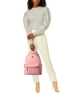 MCM Stark Side Studs Medium Visetos Backpack Women -City Bag Corner 1111854993 RLLD 4