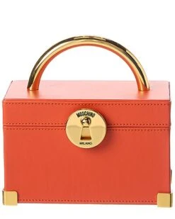 MOSCHINO Logo Leather Satchel Women
