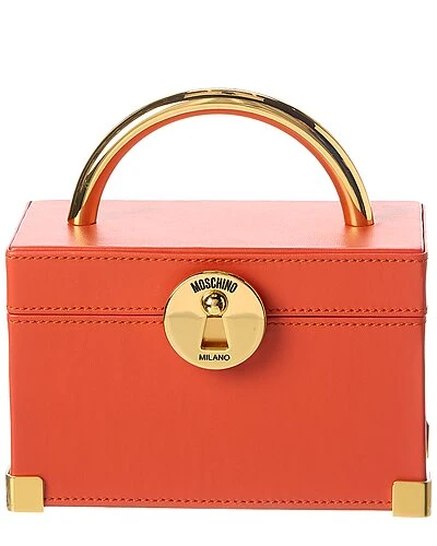 MOSCHINO Logo Leather Satchel Women 1 MOSCHINO Logo Leather Satchel Women