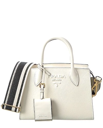 Prada Monochrome Small Saffiano Leather Satchel Women 1 Prada Monochrome Small Saffiano Leather Satchel Women