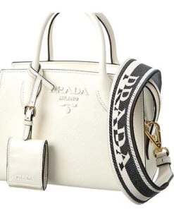 Prada Monochrome Small Saffiano Leather Satchel Women 6 Prada Monochrome Small Saffiano Leather Satchel Women -City Bag Corner 1111947300 RLLD 3