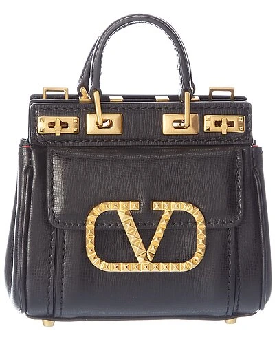 Valentino Rockstud Alcove Micro Grainy Leather Satchel Women 1 Valentino Rockstud Alcove Micro Grainy Leather Satchel Women