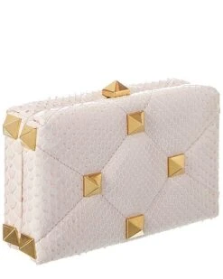 Valentino Roman Stud Python Clutch Women -City Bag Corner 1160095243 RLLD 3