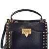 Valentino Rockstud Alcove Grainy Leather Shoulder Bag Women