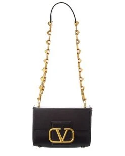 Valentino Stud Sign Leather Shoulder Bag Women