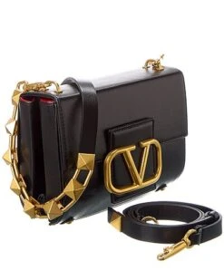 Valentino Stud Sign Leather Shoulder Bag Women -City Bag Corner 1160172369 RLLD 3