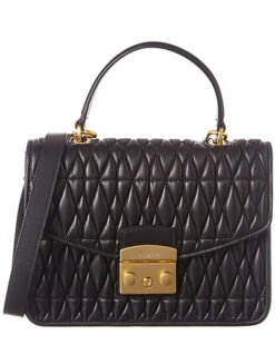 Furla Metropolis Cometa Small Top Handle Leather Satchel Women