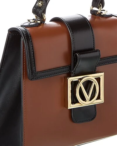 By Mario Valentino Betty V Emblem Leather Satchel Women 3 By Mario Valentino Betty V Emblem Leather Satchel Women - Image 3