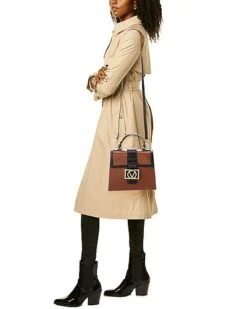 By Mario Valentino Betty V Emblem Leather Satchel Women 7 By Mario Valentino Betty V Emblem Leather Satchel Women -City Bag Corner 1160291749 RLLD 4