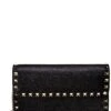Valentino Rockstud Grainy Leather Wallet On Chain Women