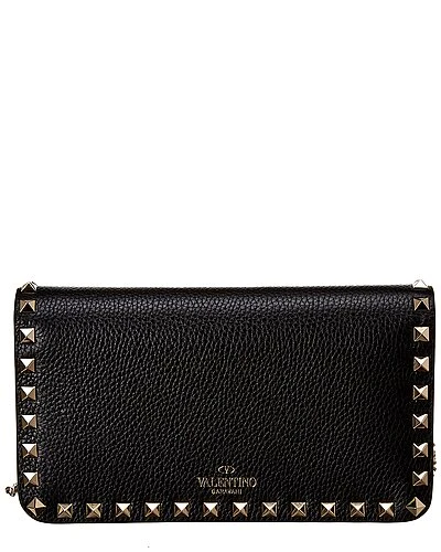 Valentino Rockstud Grainy Leather Wallet On Chain Women 2 Valentino Rockstud Grainy Leather Wallet On Chain Women - Image 2