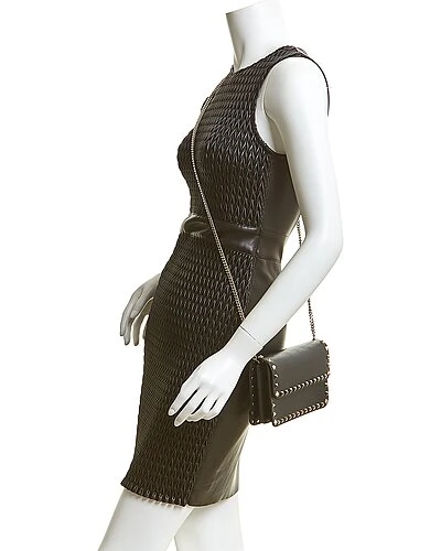 Valentino Rockstud Grainy Leather Wallet On Chain Women 3 Valentino Rockstud Grainy Leather Wallet On Chain Women - Image 3