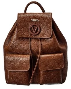 By Mario Valentino Simeon Dollaro Leather Backpack Women